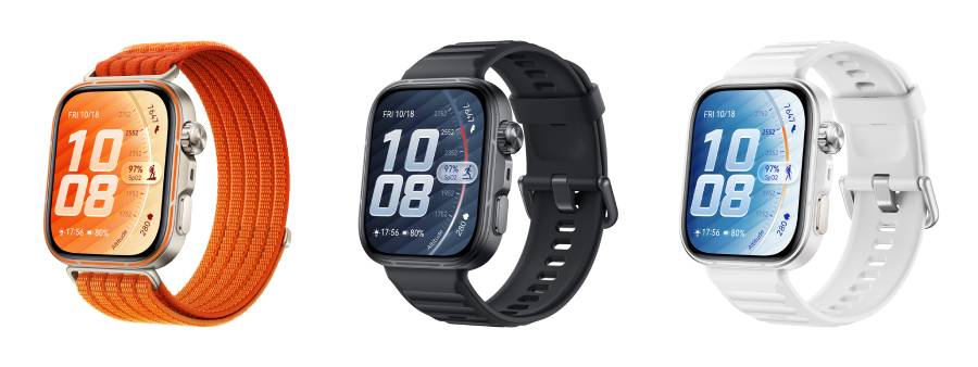 Huawei Watch Fit 5 Pro в цветах Orange, Black и White