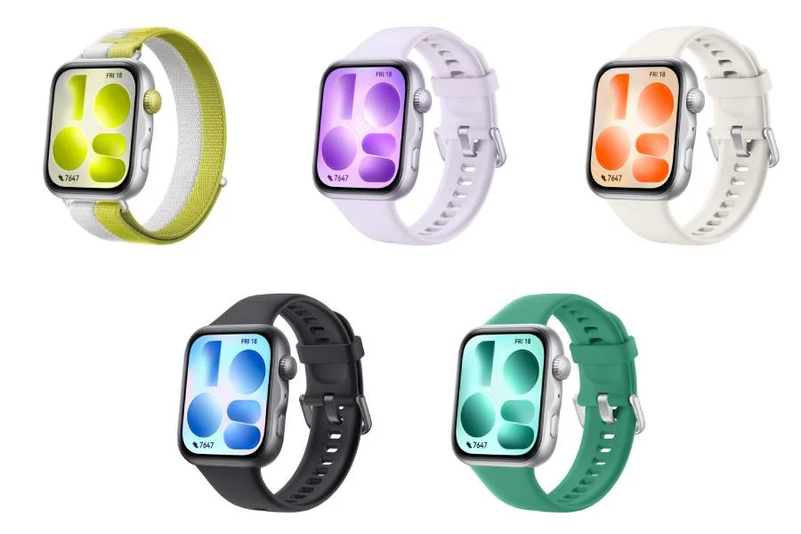 Huawei Watch Fit 5 в цветах Silver, Purple, White, Black и Green