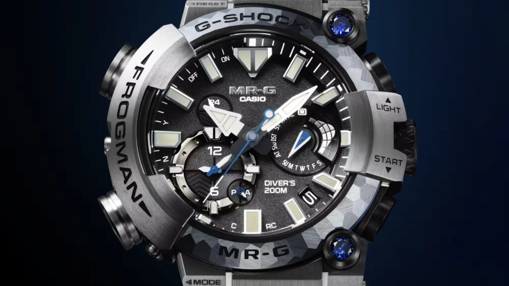 Casio представила одни из самых дорогих часов G-Shock с сапфирами и технологиями для дайвинга casio g shock frogman mrg bf1000eb 1ajr 4