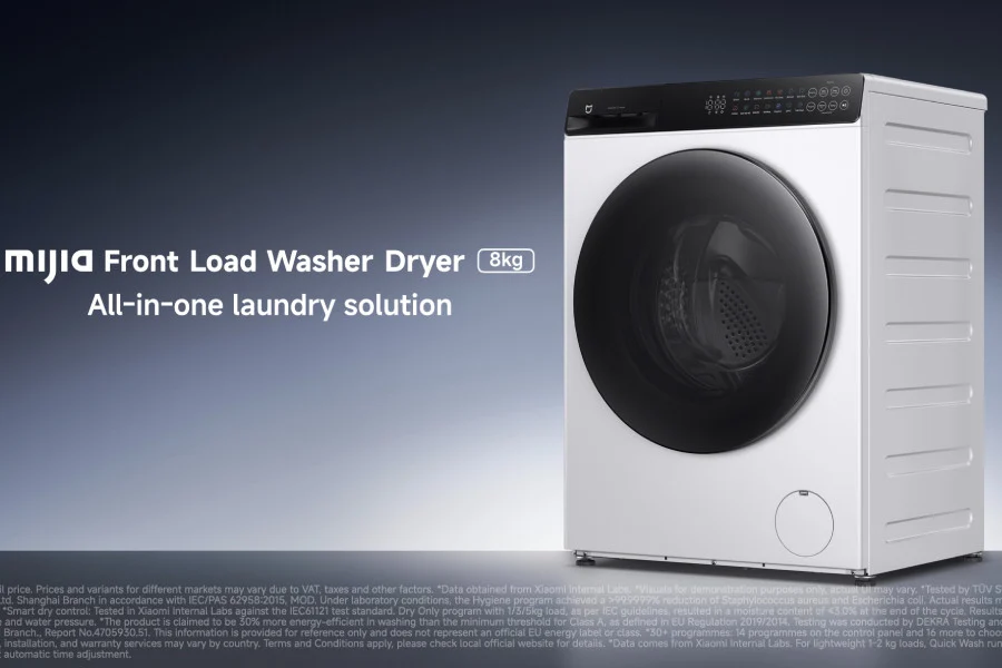 Xiaomi выпустила стирально-сушильную машину Mijia Front Load Washer Dryer в Европе с поддержкой умного дома xiaomi mijia front load washer dryer 8kg specs launch price